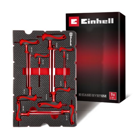 Einhell Mix&Match Insert Plomberie 8 pcs (Coupe-tube, Clé lavabo, Pinces, Poinçon, Clé armoire, Ruban isolant, Système E-Case)