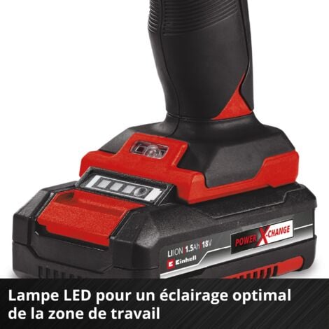 Einhell Perceuse Visseuse sans fil TC-CD 18/35 Li - Solo Power X-Change (Li-ion, 18V, Couple 35, éclairage LED) Livré sans batterie ni chargeur