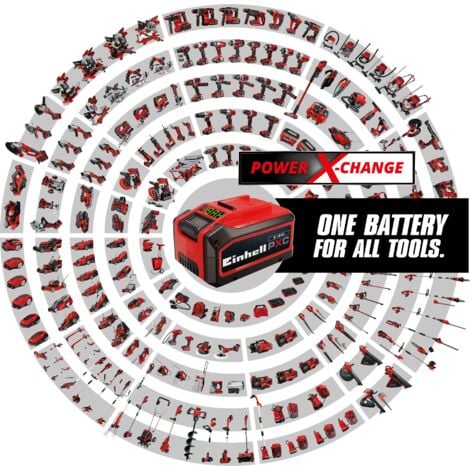 Einhell Chargeur Rapide Power X-Change (18V, lithium-ion, 200-260V, 50-60 Hz, charge rapide 4 A, contrôle de la batterie pour un processus de charge optimal)