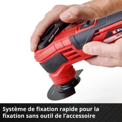 Einhell Outil multifonction sans fil VARRITO - Solo Power X-Change (18V, 11000-20000 min.-1, verrouillage rapide, porte-outil réglable en 12 directions) Livré sans Batterie ni Chargeur
