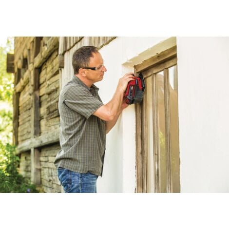 Einhell Ponceuse multifonctions sans fil TE-OS 18/150 Li-Solo Power X-Change (18 V, 24 000 oscillations/min, bac collecteur de poussière, avec 6 feuilles abrasives) Livré sans Batterie ni Chargeur