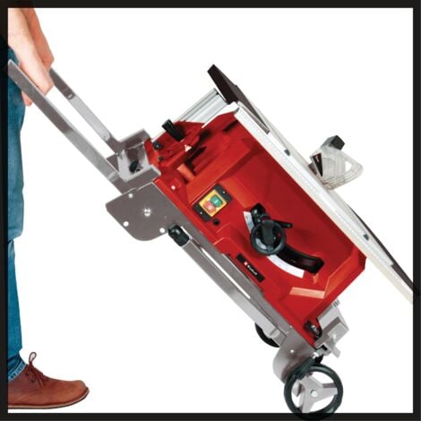Einhell Scie circulaire sur table TE-TS 250 UF (puissance maximale de 2 000 W, fonction trolley, démarrage progressif, table en aluminium, extensions de table, butée parallèle et butée dangle)