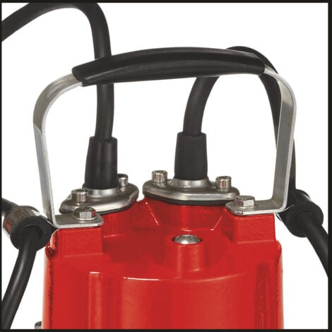Einhell Pompe dévacuation pour eaux chargées GC-DP 1340 G (1300 W, Hauteur de refoulement 10 m, Câble dalimentation 10 m, Corps en INOX, Livrée avec Filin 6 mètres)