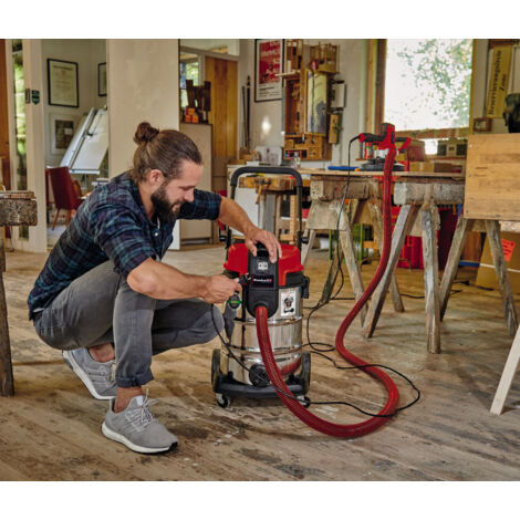 Einhell Aspirateur eaux et poussières TE-VC 2230 SA (1150W, tuyau : 3,0 m,  Régulateur d'air sur la poignée, Livré avec accessoires)