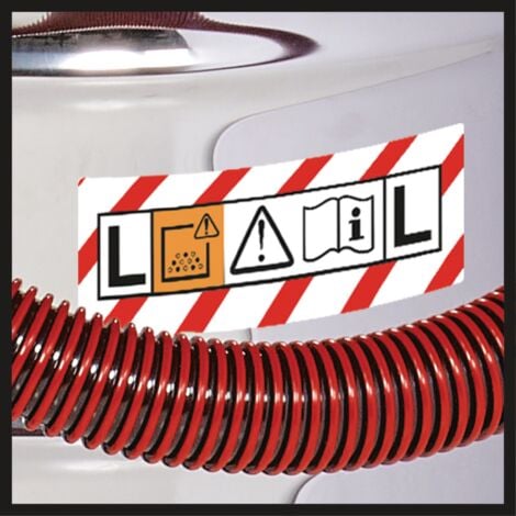 Einhell Aspirateur de chantier TE-VC 2350 SACL (1 600 W, Cuve 50L, classe de poussières L, pour des poussières de valeurs MAK1 mg/m³) Vendu avec plusieurs buses et filtres