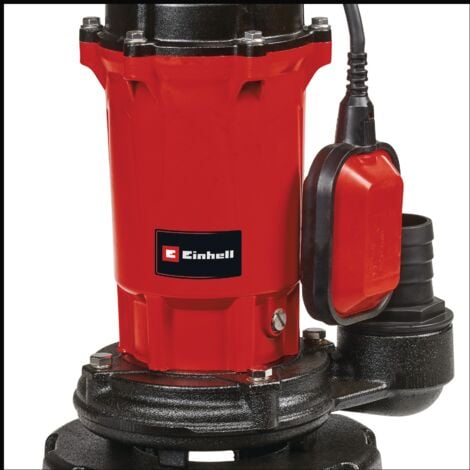 Einhell Pompe dévacuation pour eaux chargées GE-DP 900 Cut (900 W, Débit Max 16 000 L/h, hauteur refoulement max. 11,5 m, immersion max. 7 m)