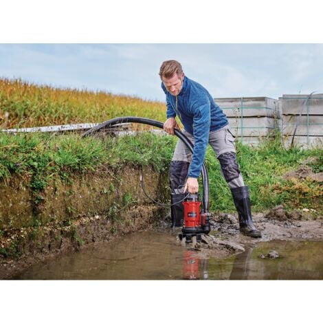 Einhell Pompe dévacuation pour eaux chargées GE-DP 900 Cut (900 W, Débit Max 16 000 L/h, hauteur refoulement max. 11,5 m, immersion max. 7 m)
