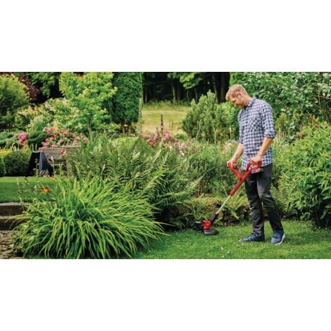Einhell Coupe-bordures sans fil GE-CT 18/30 Li-Solo Power X-Change (18V, largeur de coupe 30 cm, bloc moteur pivotant à 90° et inclinable, avec bobine de fil) Livré sans Batterie et sans Chargeur