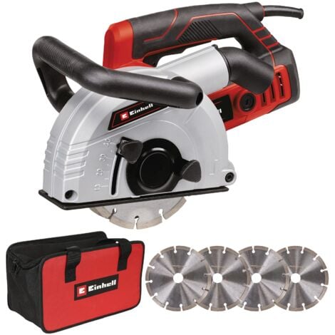 Einhell Rainureuse TE-MA 1700 (1 700 W, réglage de la largeur jusquà 38 mm et de la profondeur jusquà 40 mm) Livré en sac + 4 disques diamant