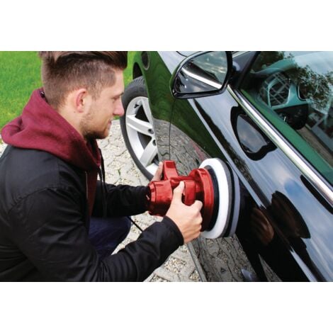 Einhell Polisseuse pour carrosserie CC-PO 90 (90 W, Vitesse d'oscillation : 3300 tours/mn, Diamètre disque : 240 mm, Livré avec 1 bonnet textile et 1 bonnet synthétique)