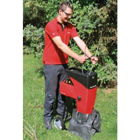 Einhell Broyeur de végétaux silencieux GC-RS 2540 (2000 W, Régime 40 trs/min, sac de ramassage de déchets 50L) Livré avec un sac