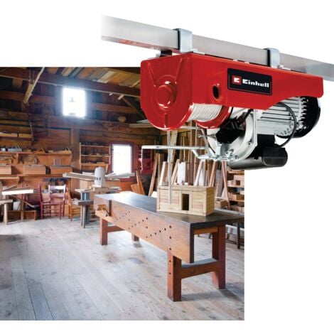 Einhell Palan électrique TC-EH 1000 (1600W, Interrupteur de fonctionnement avec arrêt durgence, Disjoncteur thermique, Câble 18 m Ø 6 mm, Frein automatique)