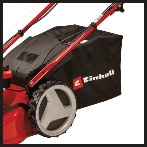 Einhell Tondeuse à gazon thermique GC-PM 46 SM HW-E Li (146cc, surfaces jusquà 1 400 m², Largeur de coupe 46cm, fonction démarrage E-Start à batterie Power X-Change)