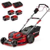 Einhell Professional Tondeuse à gazon sans fil GP-CM 36/52 S Li BL (4x5,2Ah) PXC (36V, Brushless, Mulching, Coupe à 52cm) Livré avec 4 Batteries 5,2 Ah et 2 Chargeurs doubles