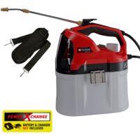 Einhell Pulvérisateur à pression sans fil GE-WS 18/75 Li-Solo Power X-Change (18V, pompe automatique, réservoir transparent, lance télescopique) Livré sans Batterie ni Chargeur