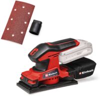 Einhell Ponceuse vibrante sans fil TC-OS 18/187 Li-Solo PXC (18V, fixation auto-agrippante, Softgrip, avec feuille de papier abrasif) Livré sans Batterie ni Chargeur