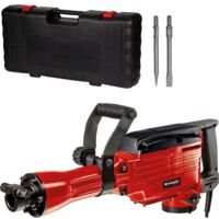 Einhell Marteau Piqueur TC-DH 43 (1600 W, Fréquence de frappe: 1800 cps/min, Force de frappe : 43J, Poignée supplémentaire réglable à 180°) Livré en coffret avec burin et pointeau