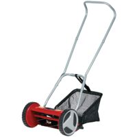 Einhell Tondeuse à gazon manuelle GC-HM 300 (jusqu’à 150 m², cylindre de coupe, 5 lames en acier, réglage de la hauteur de coupe sur 4 niveaux de 13 à 37 mm, bac de ramassage de 16 litres)