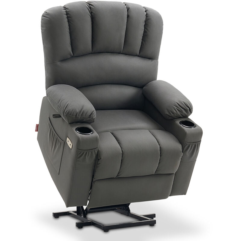 merax tv-sessel wärme und vibration massagesessel fernbedienung und usb Merax TV-Sessel mit Vibration und Wärme, Relaxseseel mit Handyhalterung,  Massagesessel elektrisch mit Aufstehhilfe, Fernsehsessel, Kinosessel main image 1