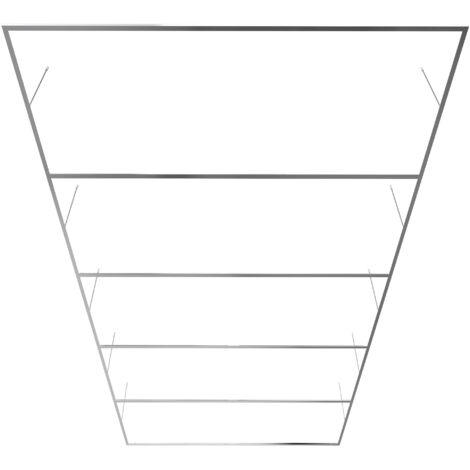 BarberPub Aluminiumrahmen für Hexagon LED-Garage Light LP003/LP004/LP005, Montagezubehör für Deckeninstallation, Stabile Befestigung für Werkstatt & Friseursalon, 242 × 484 cm