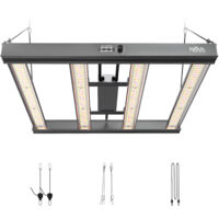 NovaGrove Pflanzenlampe LED Vollspektrum IR, 240W Grow Lampe für Growbox 90x90cm, Grow Light mit Dimmbar & Daisy Chain, PR24