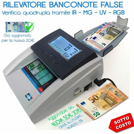 Rilevatore Conta Banconote False Portatile E Aggiornabile Con Display A Led