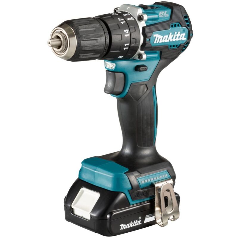 Makita DHP486RTJ TRAPANO AVVITATORE con PERCUSSIONE 18V BL MOTOR