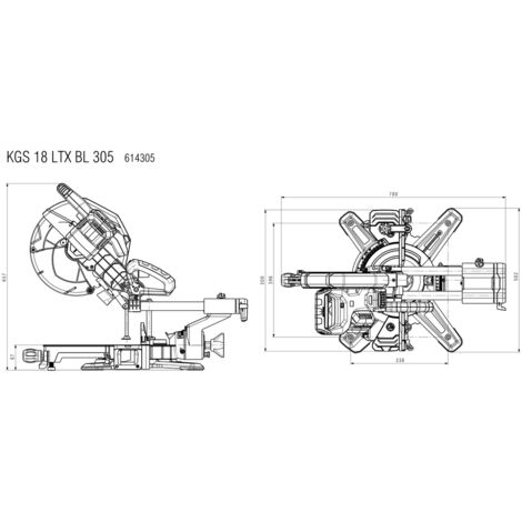 KGS 18 LTX BL 305 Capsaw batteria Senza batteria senza caricabatterie