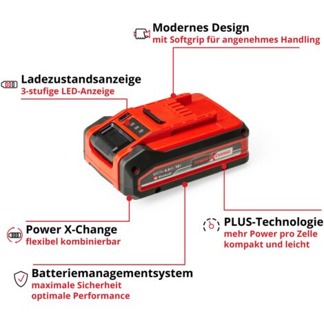 Einhell Power X-Change Akku 18V 4,0Ah Power-X-Change Plus 4511553 Batteria  per elettroutensile 18 V 4 Ah Li-Ion