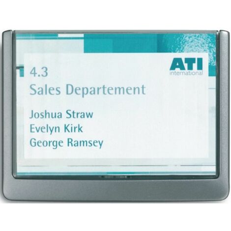Porta / informazioni Mostra B149xH105.5mm View Finestra in vetro acrilico Indietro ABS Grafite Durevole