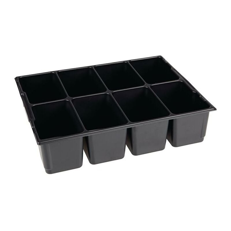 Insert pour petites pièces L-BOXX® LB 136 l404xP317xH97mm polystyrène avec 8 cuvettes noir