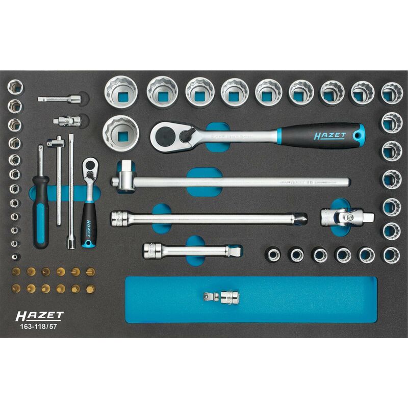 Douille 6 Pans Hazet 986/9 Jeu De Douilles Mâles Carré Creux 12,5 Mm Profil à 6 Pans Intérieurs/nombre D'outils 9 Coffret De Douilles Et Embouts