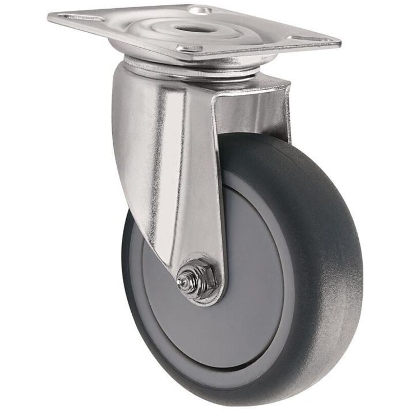 Rouleau De Renvoi BS Rollen 125 Mm – Charge 150 Kg, Polyuréthane, Rouge, Made In Italy