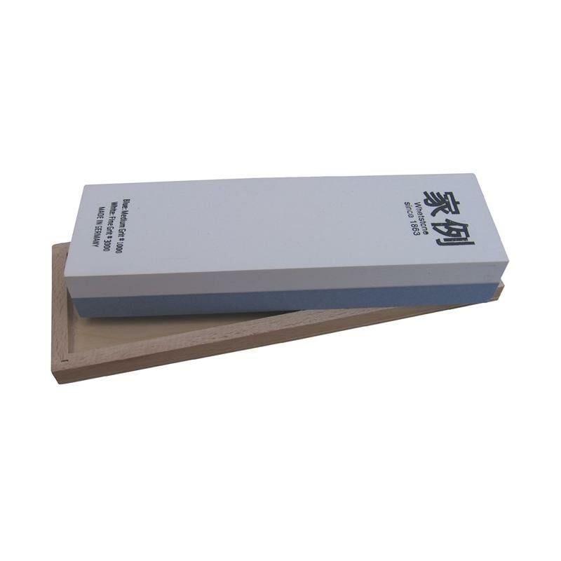 Pierre d'affûtage L200xl60xH30 mm 1000/3000 dans un coffret de bois