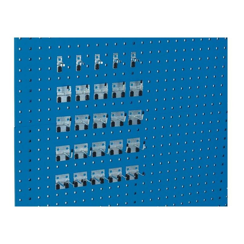 Assortiment de porte-outils lxHmm 15 croch./5 cr.doubles/5 pinces à outils 25 pièces