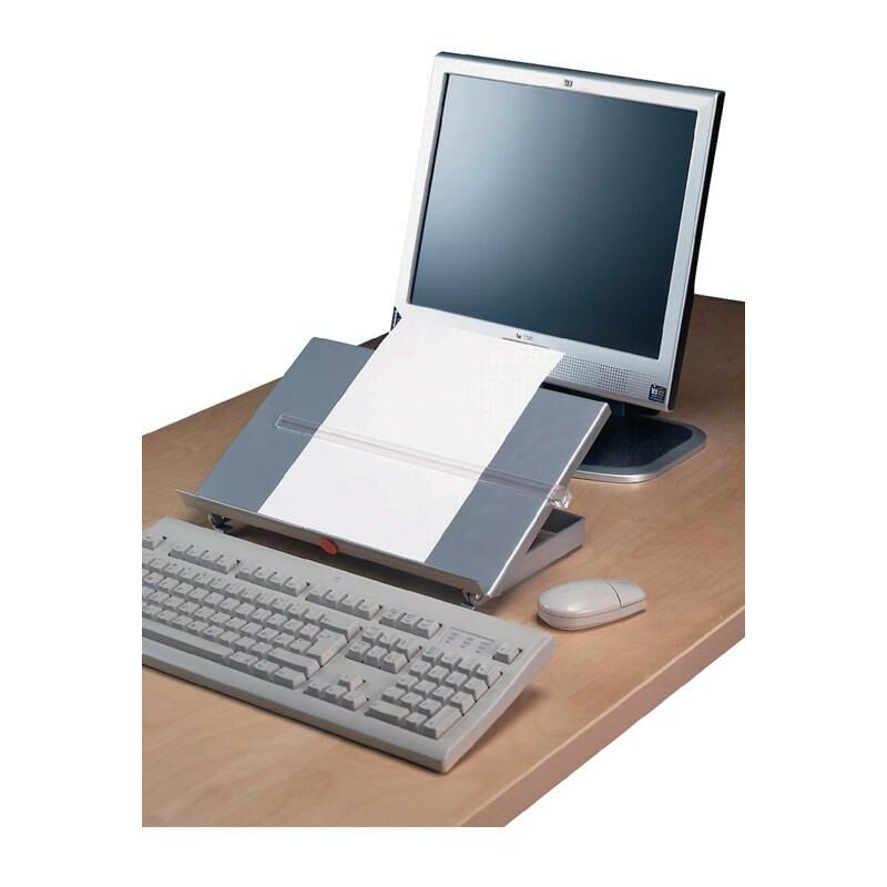 Support à document l.350xP247xH60 mm métal argent écart de vision réglable