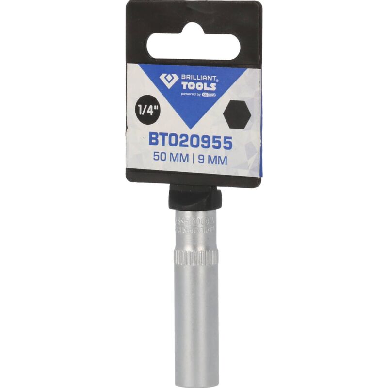 Douille 6 Pans 1/4 BRILLIANT TOOLS 7 Mm - Acier Chrome Vanadium | Norme DIN | Qualité Professionnelle