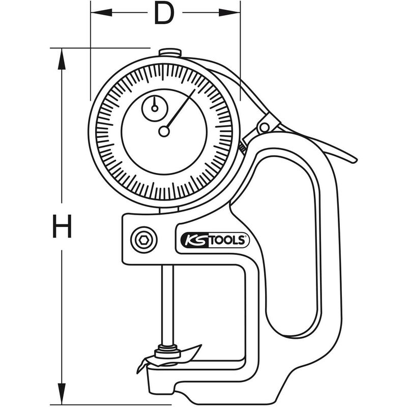 KS TOOLS Comparateur de précision avec réglage de zéro 0-0,08 mm