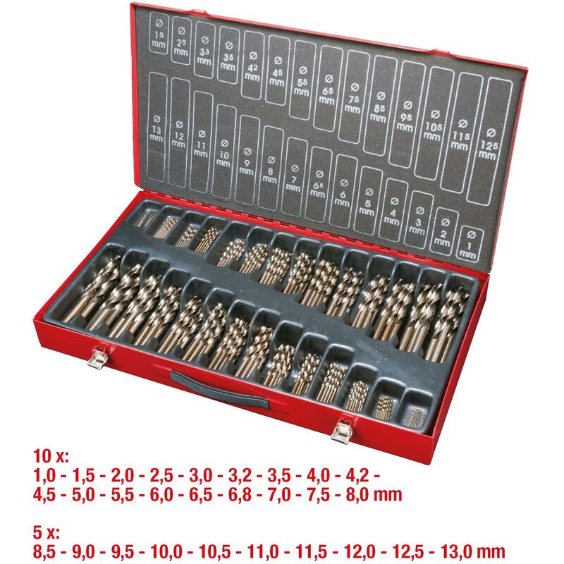 KSTOOLS - Lot de 10 forets HSS laminés pour métal 5mm - 330.1050