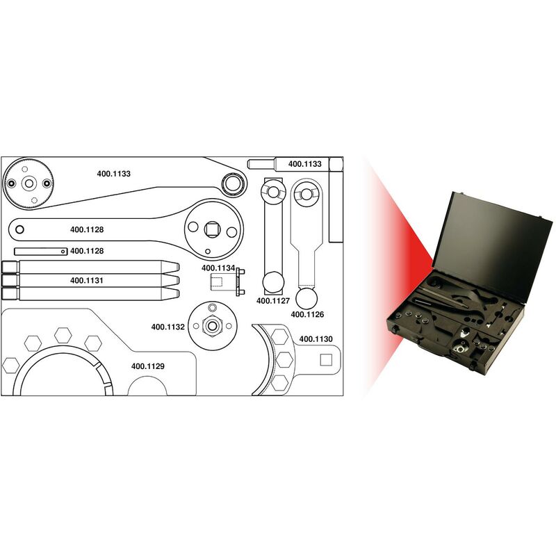 KRAFTPLUS K.200-1041 Kit Calage de distribution Pige Réglage Arbre