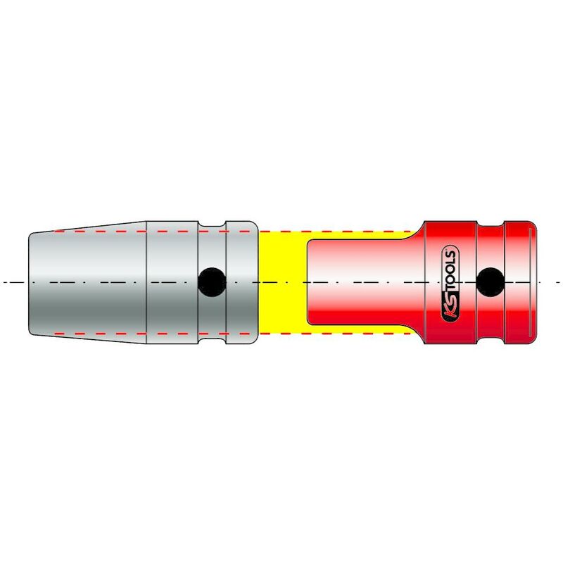 Jeu de douilles à chocs sur rail 1/2'', 3 pcs à prix mini - KS TOOLS  Réf.515.0103