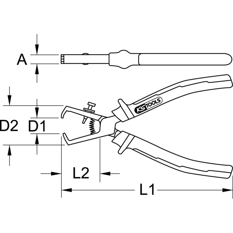 KS TOOLS Pince de démontage de silentbloc d&aposéchappement, 280 mm