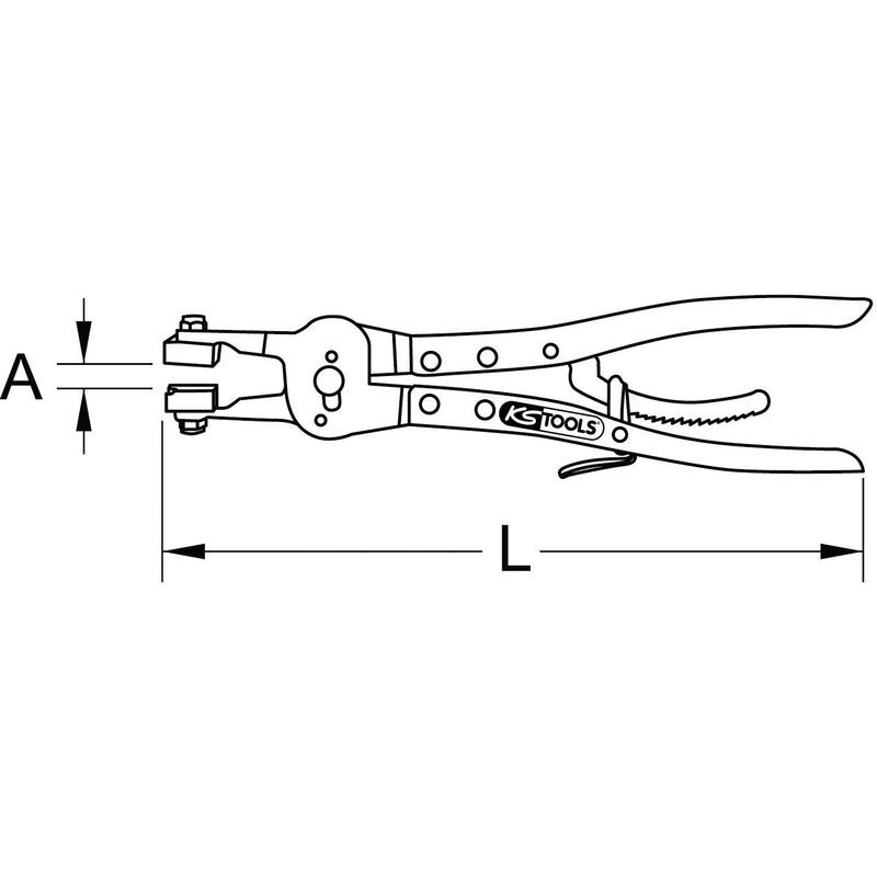 KS TOOLS Pince pour colliers de durite Ø0-55mm - 115.1181