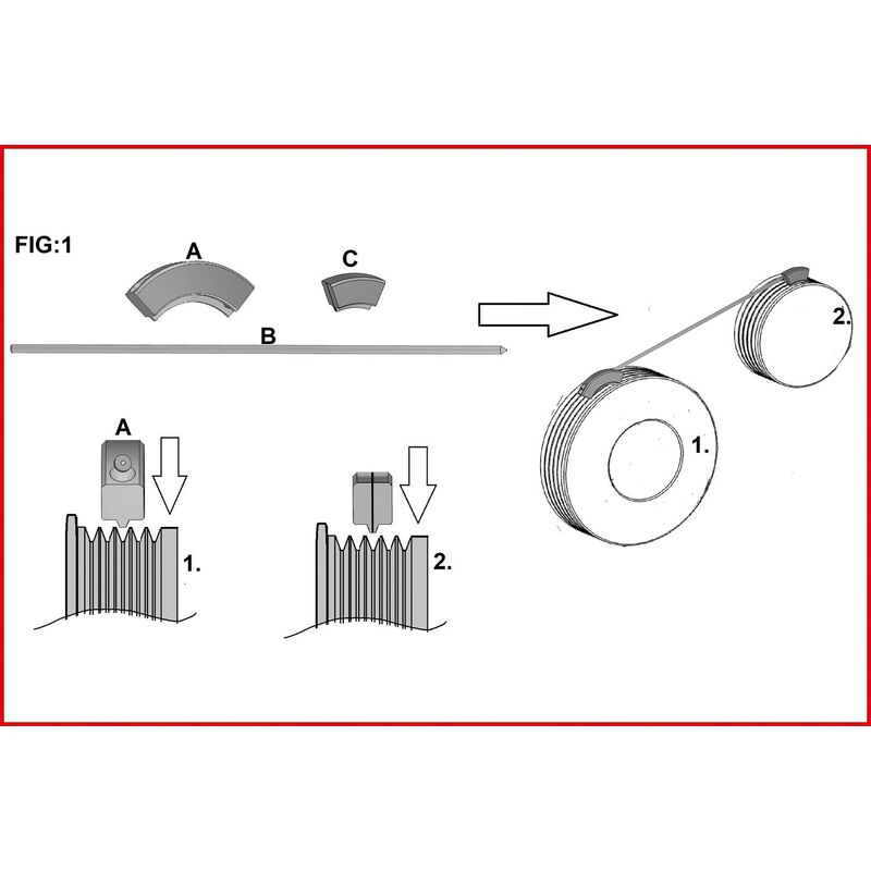 KS TOOLS 400.0060 Jeu d'outils d'alignement de poulie de courroie (3 pcs)