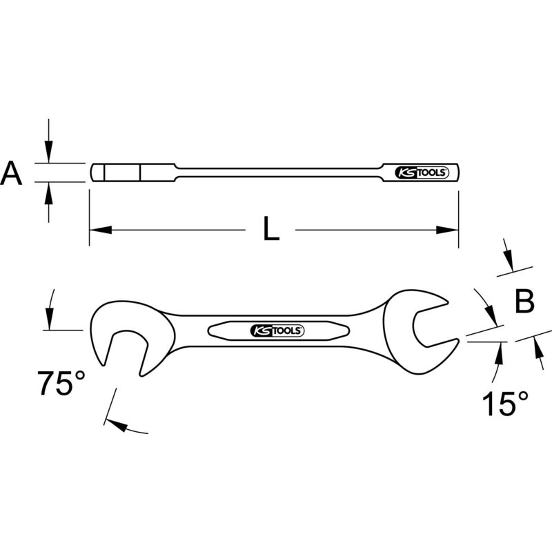Fourches D’emmanchement KS TOOLS 9x12mm - Ouverture 13mm, Chromées - Neuves Sous Emballage