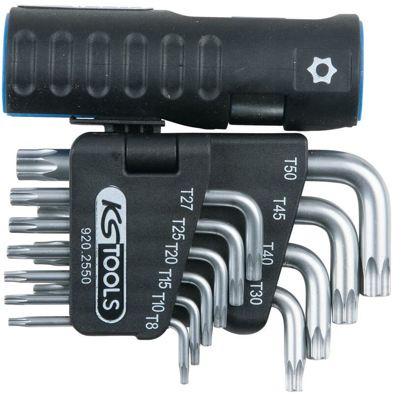 KS Tools - Jeu de 8 clés mâles TORX® longues, T10 à T50