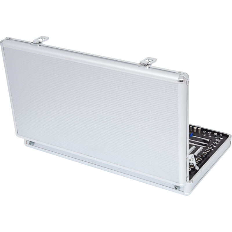 KS TOOLS Coffret Douilles CHROMEplus 102 Pièces, 1/4" Et 1/2", Cliquet 72 Dents, Malle Alu