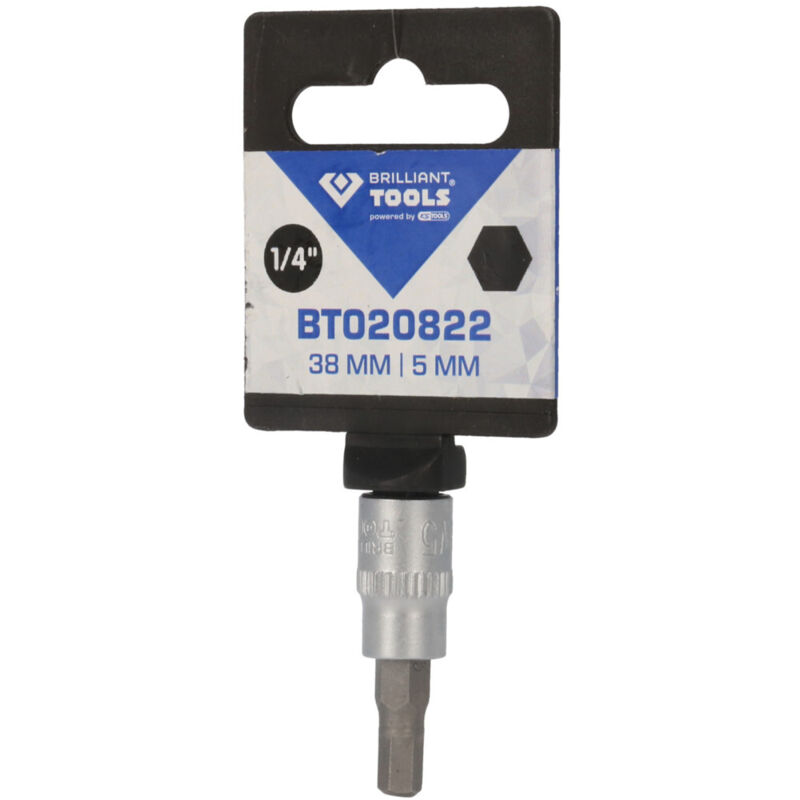 BRILLIANT TOOLS Douille Six Pans Creux 1/4 4 Mm - Qualité Pro Powered By KS TOOLS