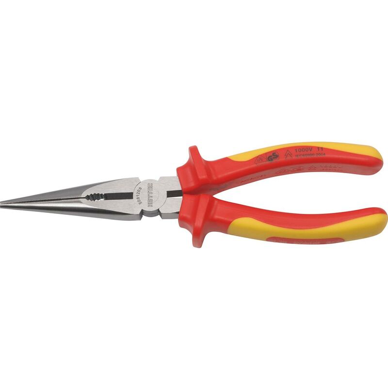 Intercable 11095 Pince à Becs Demi-Ronds Droits - Outil De Précision 200 Mm