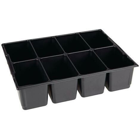 Insert pour petites pièces L-BOXX® LB 136 l404xP317xH97mm polystyrène avec 8 cuvettes noir